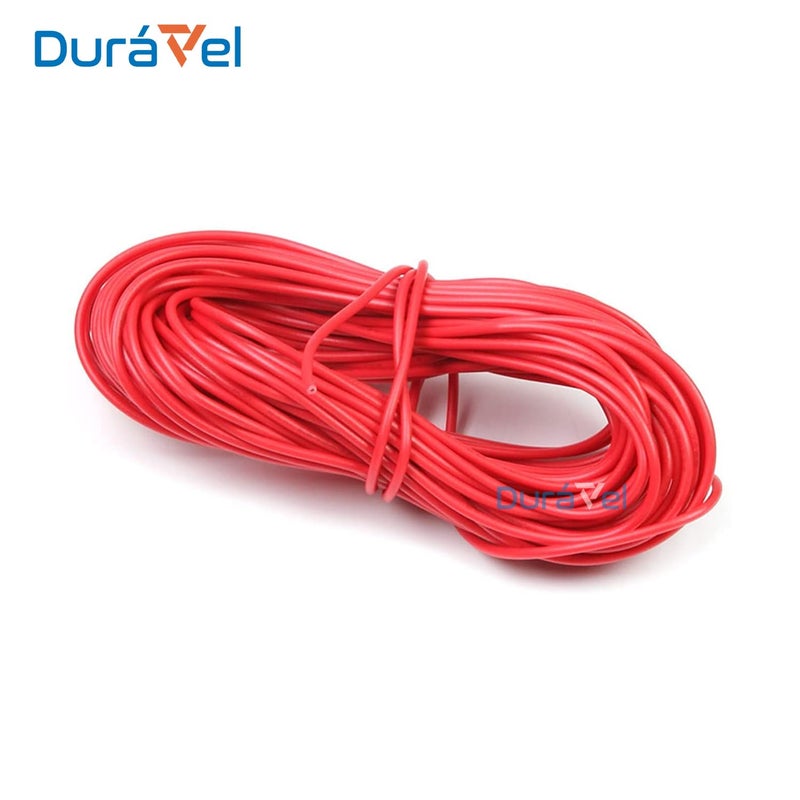 درافل سلك نحاسي دورافيل - 5 أمتار، 2 مم، سلك كهربائي معزول أحمر - Image 2